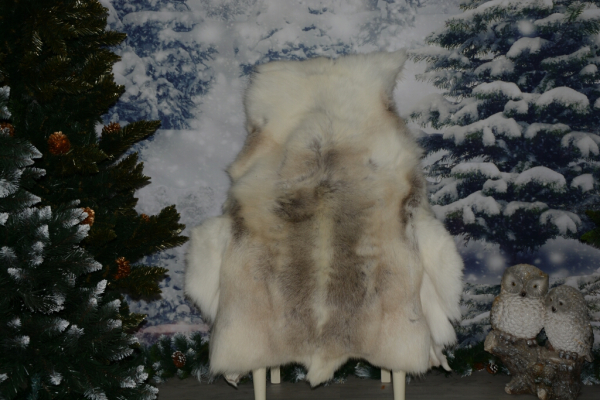 Rentierfell White Star Weiss